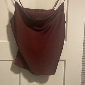 Cowl neck burgundy camisole